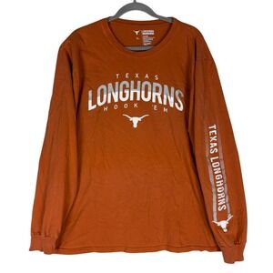 Texas Longhorns Shirt Mens XL Orange NCAA Football Longhorn Apparel Long Sleeve